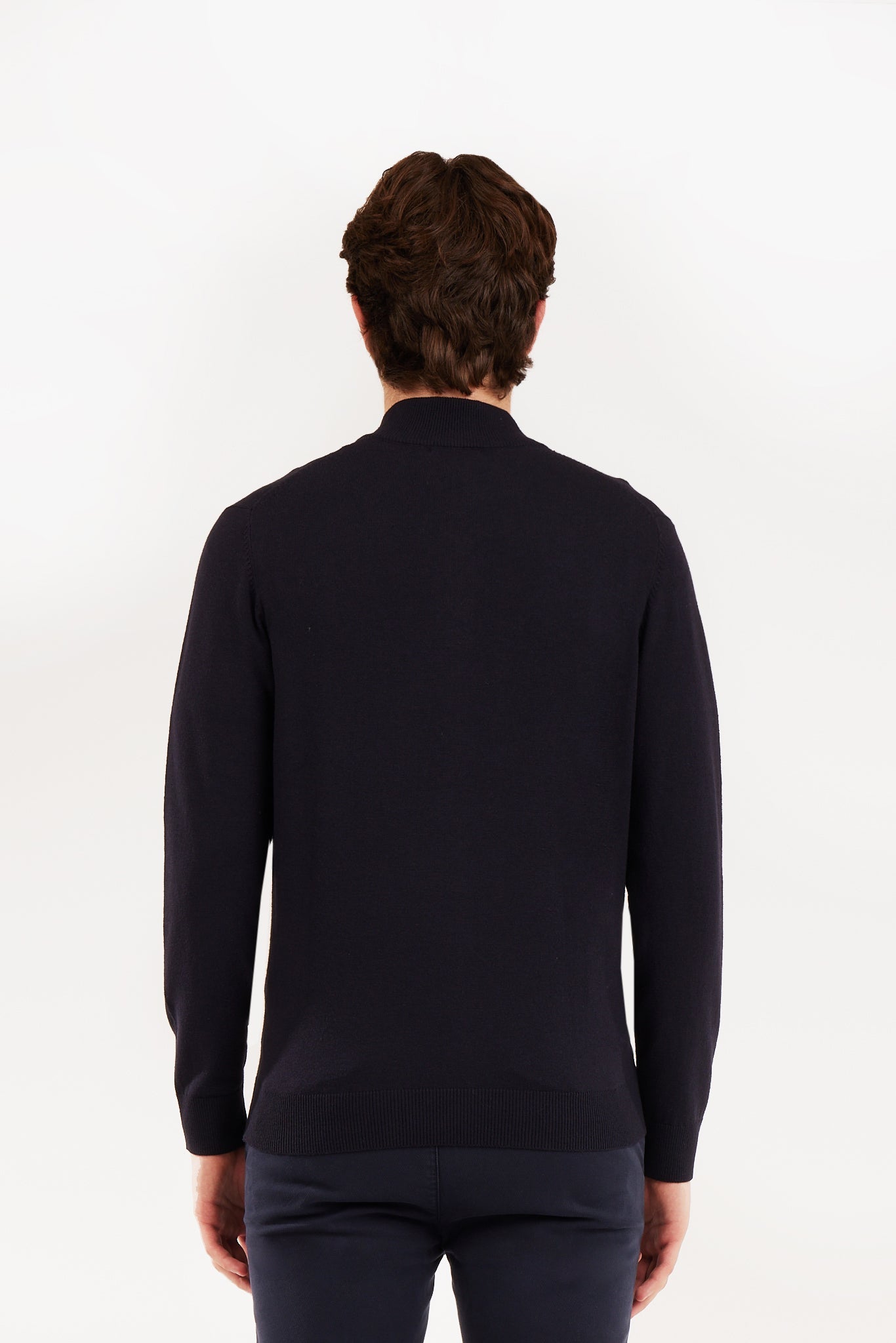 Pulover cu fermoar complet 9250SP Albastru