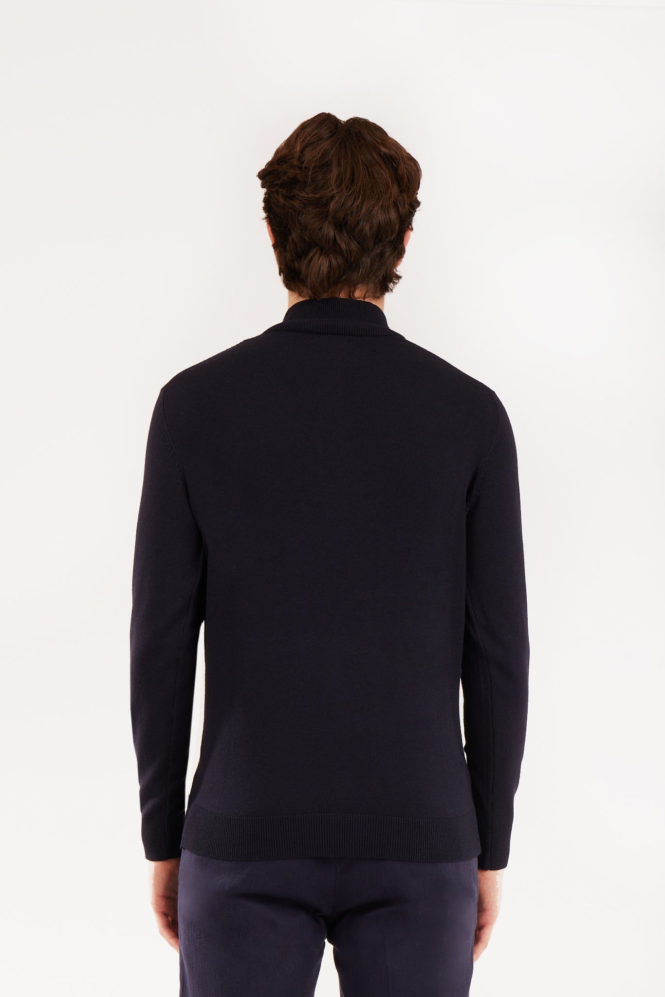 Pulover cu fermoar 9251SP Albastru