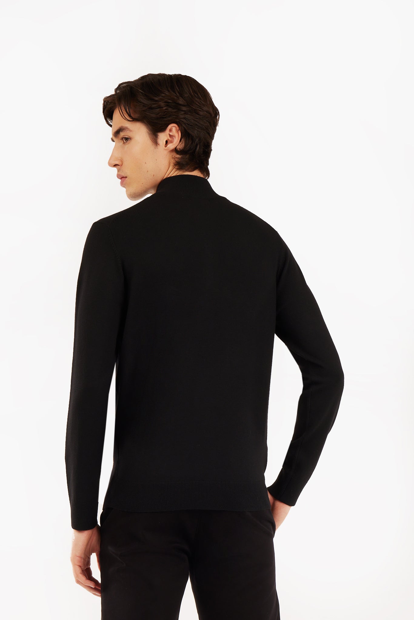 Pulover cu fermoar 9251SP Negru