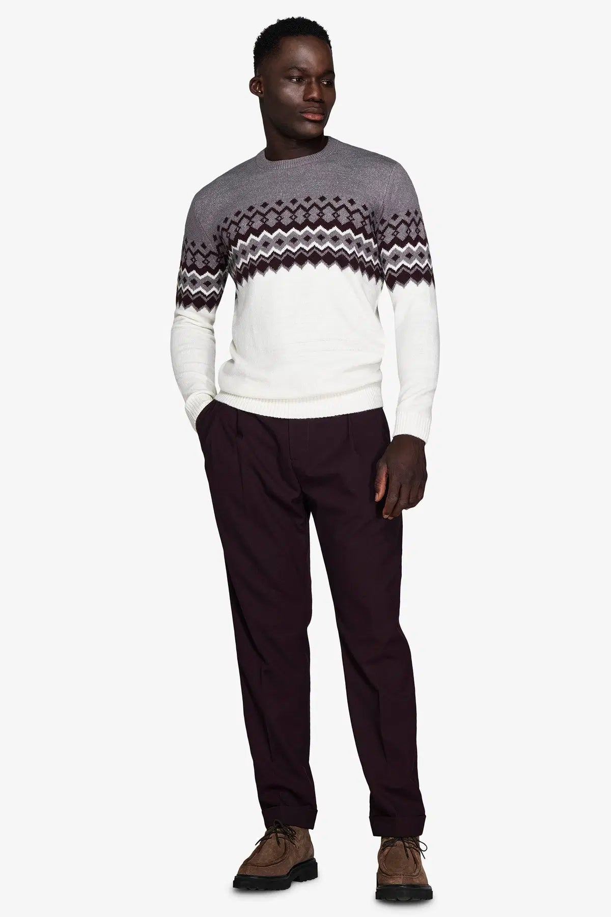 Pulover cu guler rotund YUTM10-4564