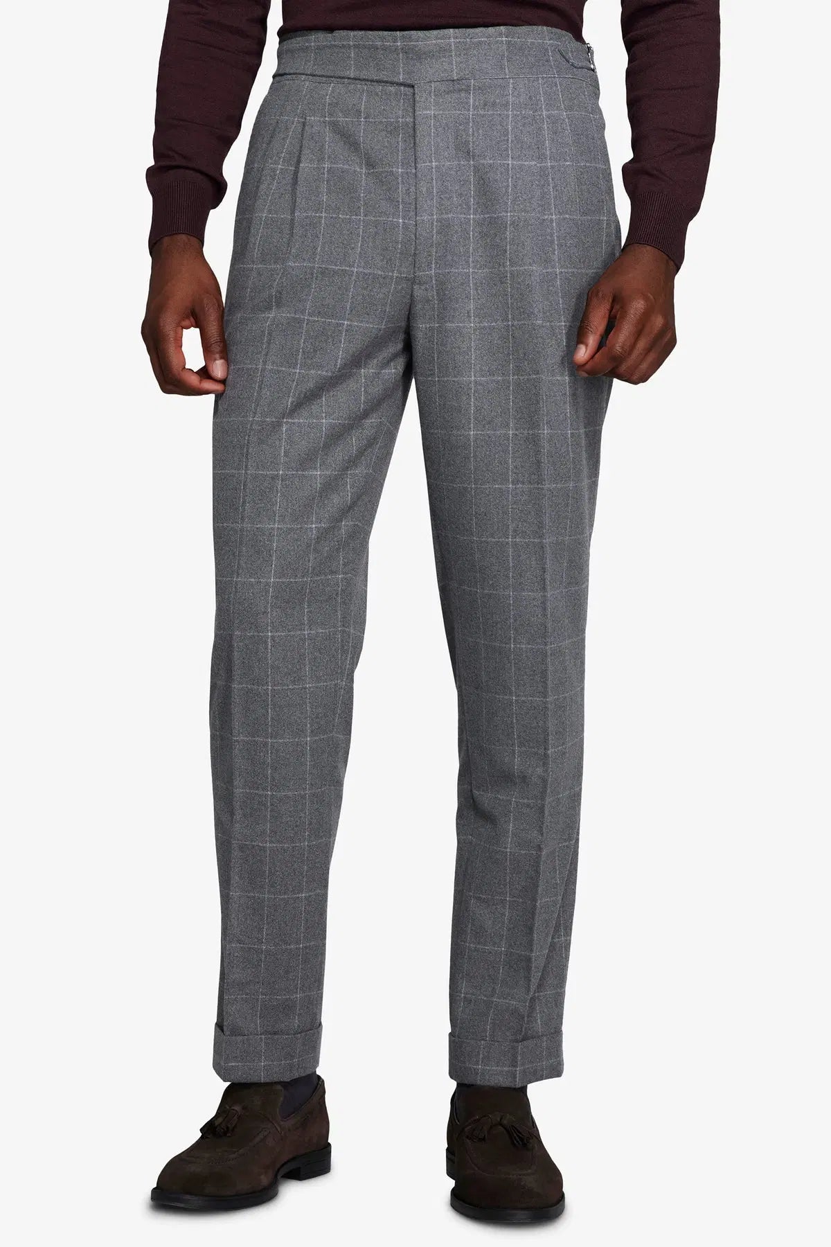 Pantaloni YUTP52-5064 Gri in carouri